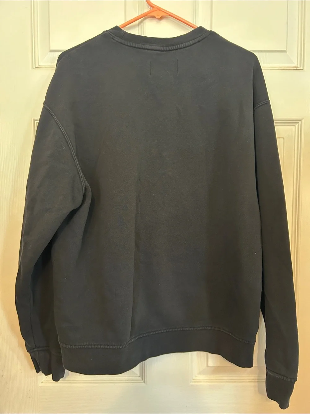 Jordan Black Crewneck Sweatshirt with Red Plaid Logo